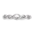 thumbnail image 3 of 14k White Gold Twisted Loops Ring Infinity, 3 of 8
