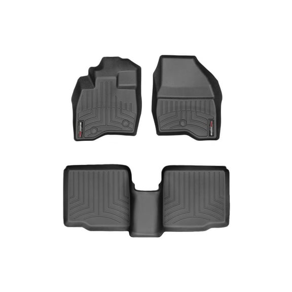 WeatherTech Custom Fit FloorLiners compatible with 2017-2019 Ford Explorer - 1st & 2nd Row, Black