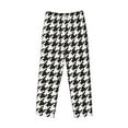thumbnail image 4 of Balery Men'S Houndstooth Black And White Pants,Sleepwear Pants,Pajama Pants,Pj Bottoms Drawstring And Pockets-Small, 4 of 9