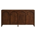 thumbnail image 4 of Appia Wood Grain 4-Door Sideboard Storage Cabinet in Walnut, 4 of 9