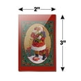 thumbnail image 3 of Christmas Holiday Santa Delivering Presents Holly Rectangle Acrylic Fridge Refrigerator Magnet, 3 of 5
