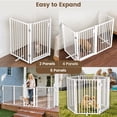 thumbnail image 5 of Pet Gate, Domipet 120''Extra Wide Foldable Dog Fence Indoor, 32''Height Dog Gate for Fireplace, Garden, White, 5 of 10