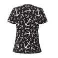 thumbnail image 6 of Fuzoiu Anchors Print Women's V-Neck T-Shirt,Women's Short Sleeve Top, Comfortable for Work, Leisure, and Sports, 6 of 7