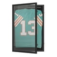 thumbnail image 2 of BizChair 24x36 Jersey Display Case with Solid Pine Wood Frame, UV Treated Acrylic Window, Velvet Backing Board, and Anti-Theft Lock in Black, 2 of 13