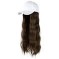 thumbnail image 2 of Baseball Cap with Attached Long Hair Curly Hairstyle Wig Adjustable Fit, 2 of 2