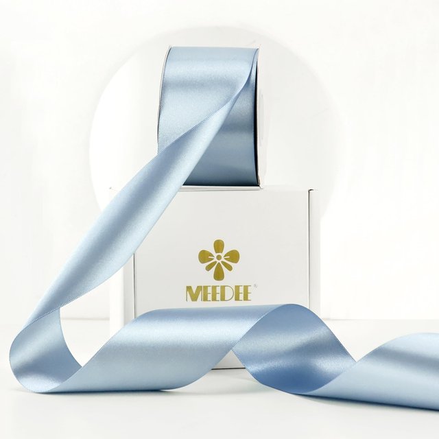 Cinta decorativa MEEDEE azul pizarra satinada de 5 cm x 23 m