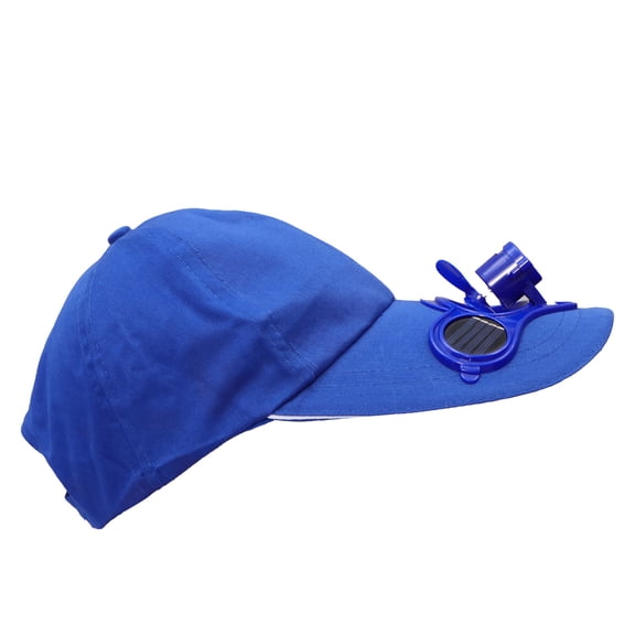 Phenofice Blue Cotton Fan Cap Sun Block Hat with Built-in Cooling for Summer 1Pc