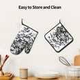 thumbnail image 6 of Vsdgher Tiger Butterfly Floral Art Oven Mitts and Pot Holders 2 pcs Set,High Heat Resistant Kitchen Oven Glove for Baking and Cooking, 6 of 7