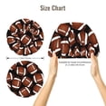 thumbnail image 5 of Yiaed Brown Football On Black Print Satin Bonnet Silk Bonnet Hair Bonnet for Sleeping Hair Bonnets, 5 of 6