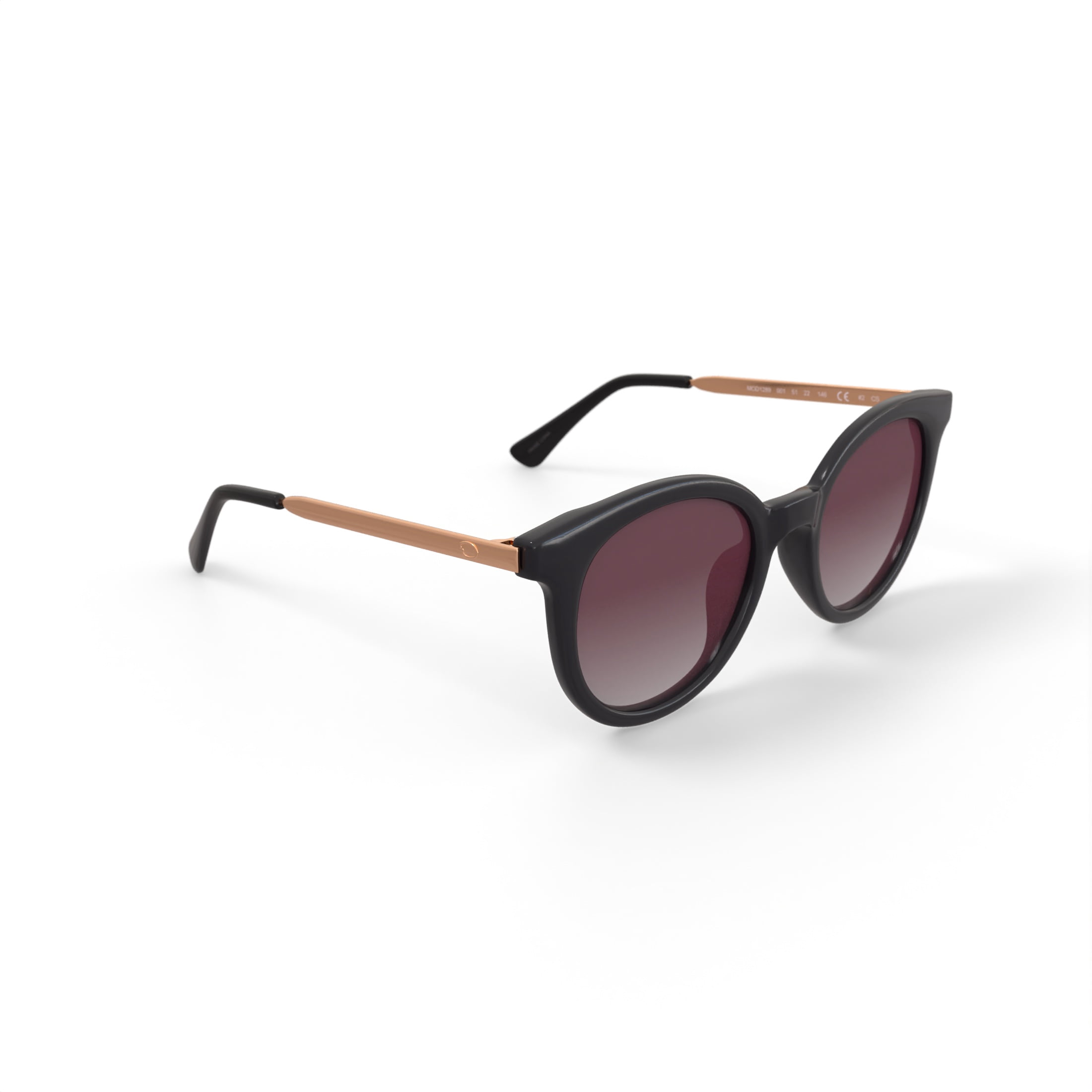 Oscar Women's Rx'able Fashion Sunglasses, O1289, Black, 51-22-146, with Case