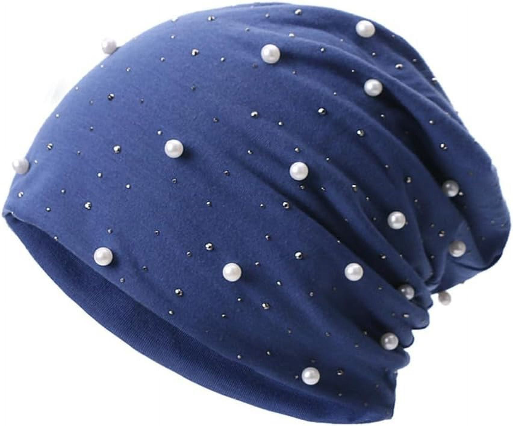 CoCoMangos Knitted Beanies for Women with Rhinestone Slouchy Skull Cap Womens Beanies Bonnet Ski Cap Headwear Fall Winter