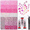 Pink, variant on 20000Pcs 3mm Multicolor Flatback Resin Rhinestones with 3Pcs 10ml B7000 Adhesive Glue, Blue Mixed Color Gem Stones for Nail Art, DIY Crafts, Shoes, Clothing, Tumblers, Diamond Painting & Bedazzling