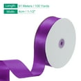 thumbnail image 2 of Uxcell Satin Ribbon, Single Face Polyester Satin Ribbon for Gift Wrapping, Crafts Purple 1-1/2 inch, 2 of 3