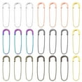 thumbnail image 1 of Unique Bargains Large Safety Pins 80mm / 3.15 Inch Metal Giant Sewing Safety Pins Clips Multicolored, 21pcs, 1 of 5