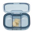 thumbnail image 2 of Unique Bargains 1 Pc Pill Case 3 Grid Portable Pill Box Clear Blue, 2 of 6