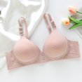thumbnail image 2 of ManxiVoo Side Folded Full Coverage Wireless Bra for Women Soft Lightweight Support Minimizer with Wide Band L Size Light Pink, 2 of 7