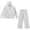 White, variant on GobdXE Boys 2-Piece Waffle Knit Hoodie & Pants Set, Quarter-Zip Sweatsuit Black,4-5 Years