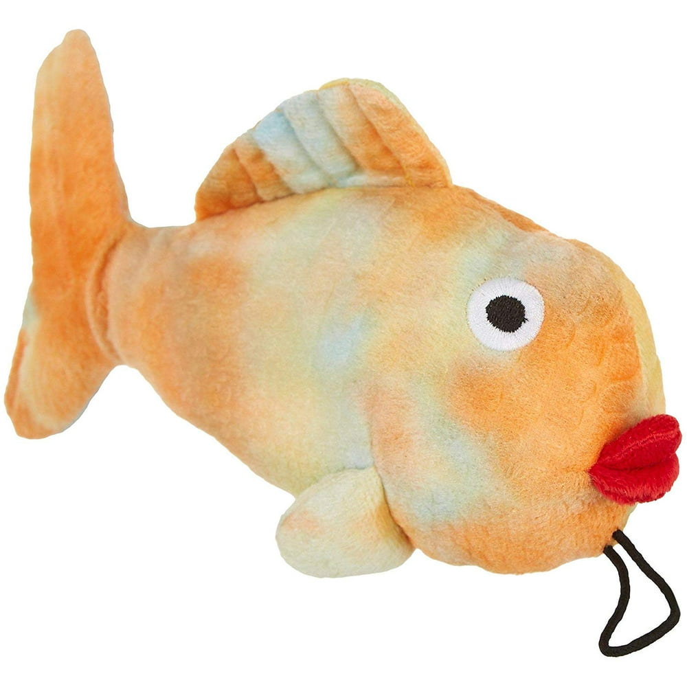 Patchwork Pet 10'' Tie Dye Fish Dog Toy One Size Yellow/Orange