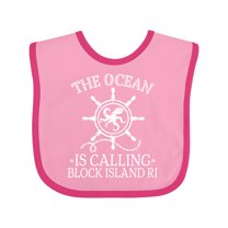 Inktastic Block Island Rhode Island Vacation Boys or Girls Baby Bib