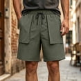 thumbnail image 4 of EOYWHK Men Shorts Athletic Quick Dry with Pockets Elastic Waist Athletic Shorts for Men Soft Lightweight Breathable Casual Activewear for Green, Size XXL, 4 of 9