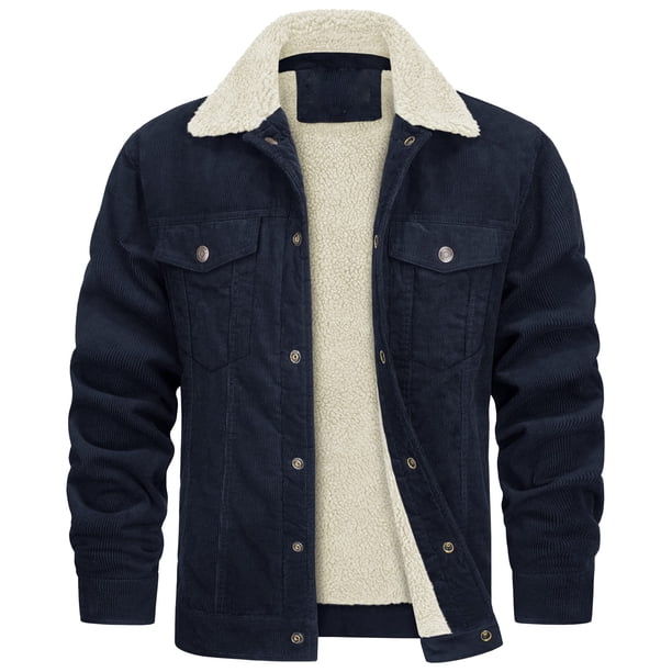 Chaqueta de hombre 2023 nueva chaqueta de pana con solapa de manga larga de felpa suelta e informal para hombre