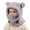 Grey, variant on Winter Warm Hat with Face Scarf for Kids, 3-in-1 Balaclava Beanie Hood, Windproof Thermal Ear Protection Adjustable Hood for Boys Girls Cold Weather