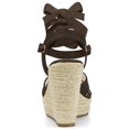 thumbnail image 2 of BLISSFUL STEP Women's Crisscross Espadrille Platform Lace Up Wedge Sandals, 2 of 7