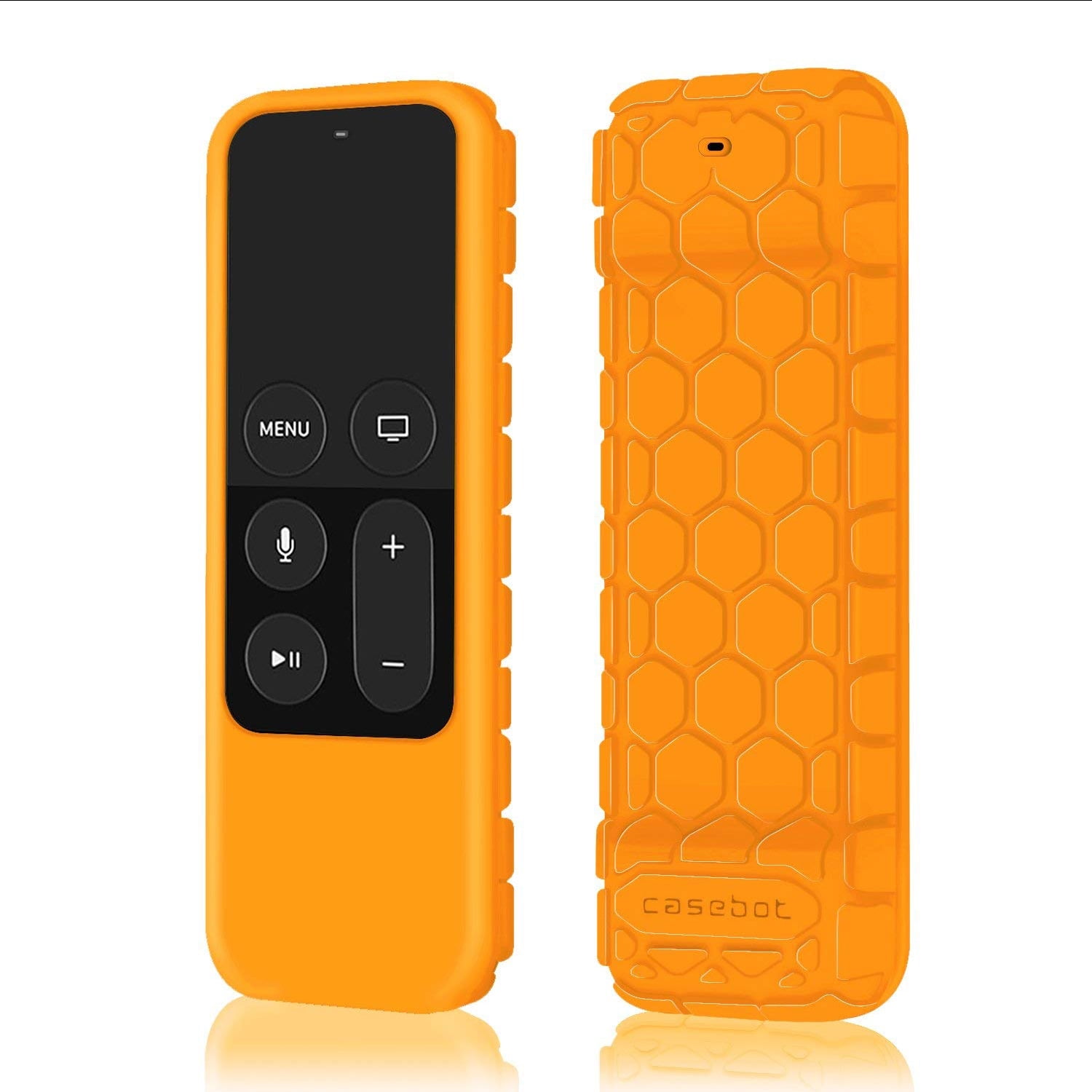 Anti Slip Shock Proof Silicone Cover for Apple TV Siri Remote Controller Black Lightweight Honey Comb Series 4th Gen Remote Casebot Fintie Protective Case for Apple TV 4K 5th 