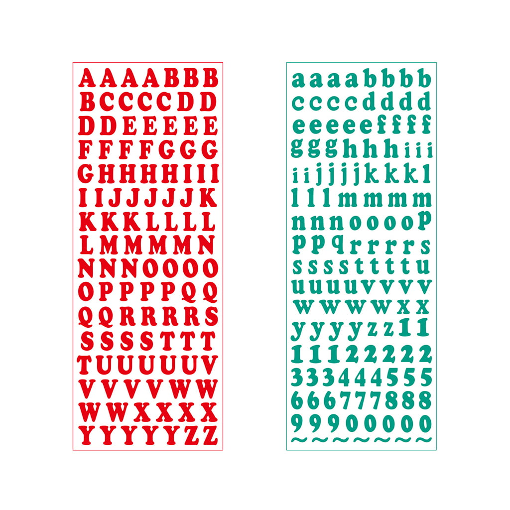 The Paper Studio Stickers Alphabet - Metallic Red