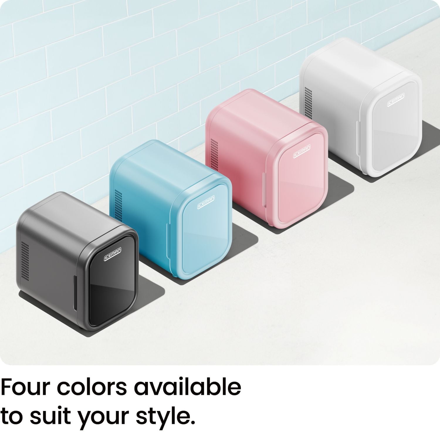 ICEMAN Portable Mini Fridge w/ 6 355 ml (12oz) Can Capacity, Cools and Heats, Car Plug Included - White, New