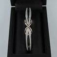 thumbnail image 2 of 2 Ct Round Lab Created Diamond Infinity Bangle Bracelet 14k Two Tone Gold Plated, 2 of 2