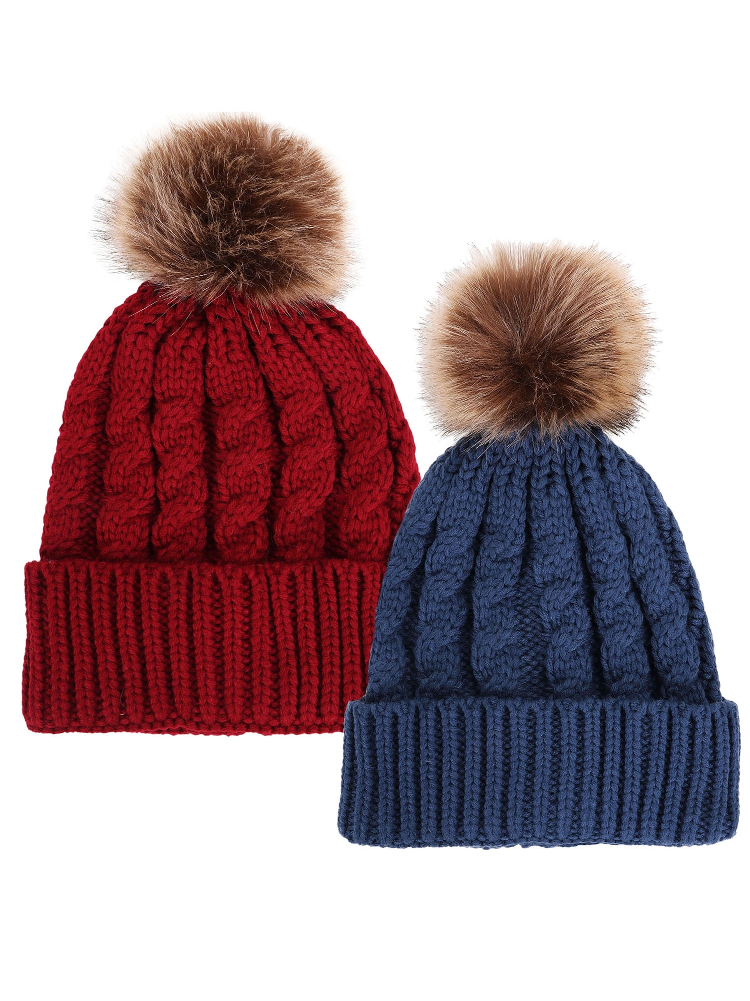 Faux Fur poms beanie pom poms Faux Fur 