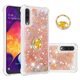 thumbnail image 1 of Funda para Samsung Galaxy A30/A50/A50S con Brillo Líquido Flotante, Purpurina, Parachoques y Anillo Giratorio Soporte, 1 of 5