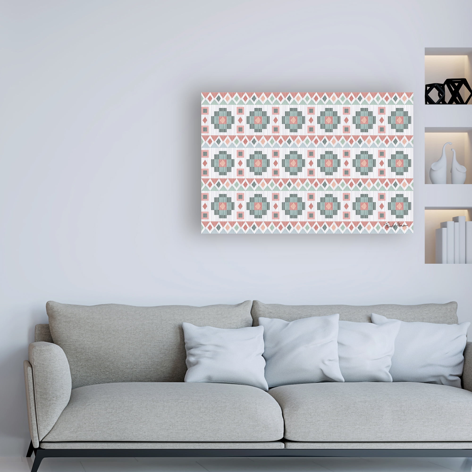 Trademark Fine Art 'Ikat Pattern II' Canvas Art by Farida Zaman