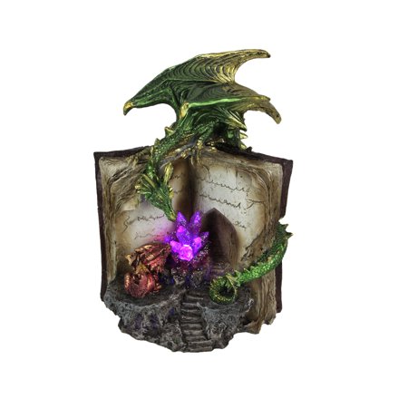 Everspring A Dragon's Story Magical Book Hand Painted Color Changing LED Lighted Statue