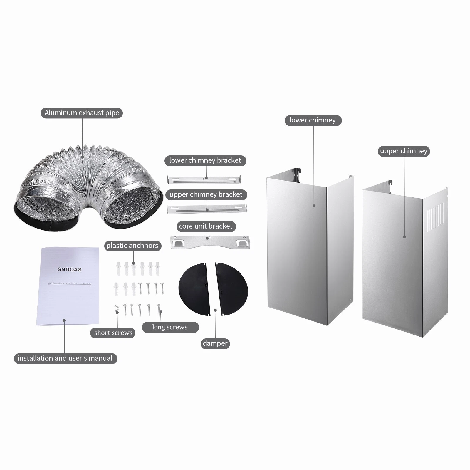 30 inch Wall Mount Range Hood 30 inches,Stainless Steel Wall Mount Range Hood,Vent Hood 30 inch w/Touch Control,Ducted/Ductless Convertible,Chimney-Style Over Stove Vent Hood,Kitchen Hood,Baffle Filt