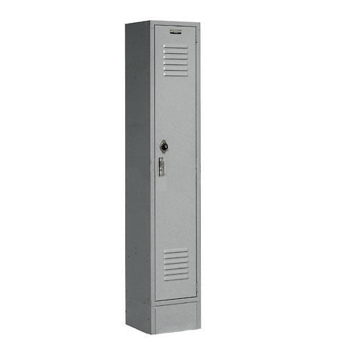 Global Industrial 652066GY 12 x 12 x 72 in. Single Tier Paramount Locker with 1 Door Ready to Assemble, Gray