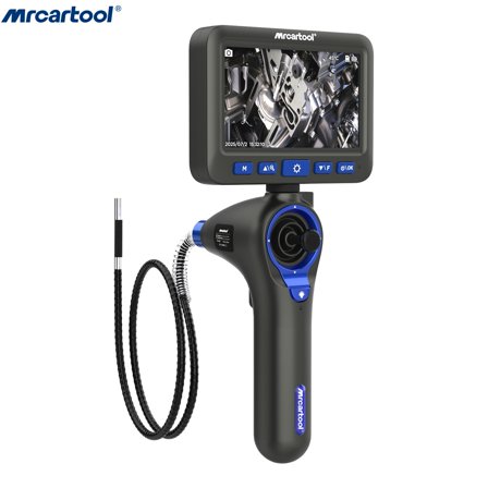 Four-way 360° Endoscope Inspection Camera 5inch Articulating Borescope 6.25mm