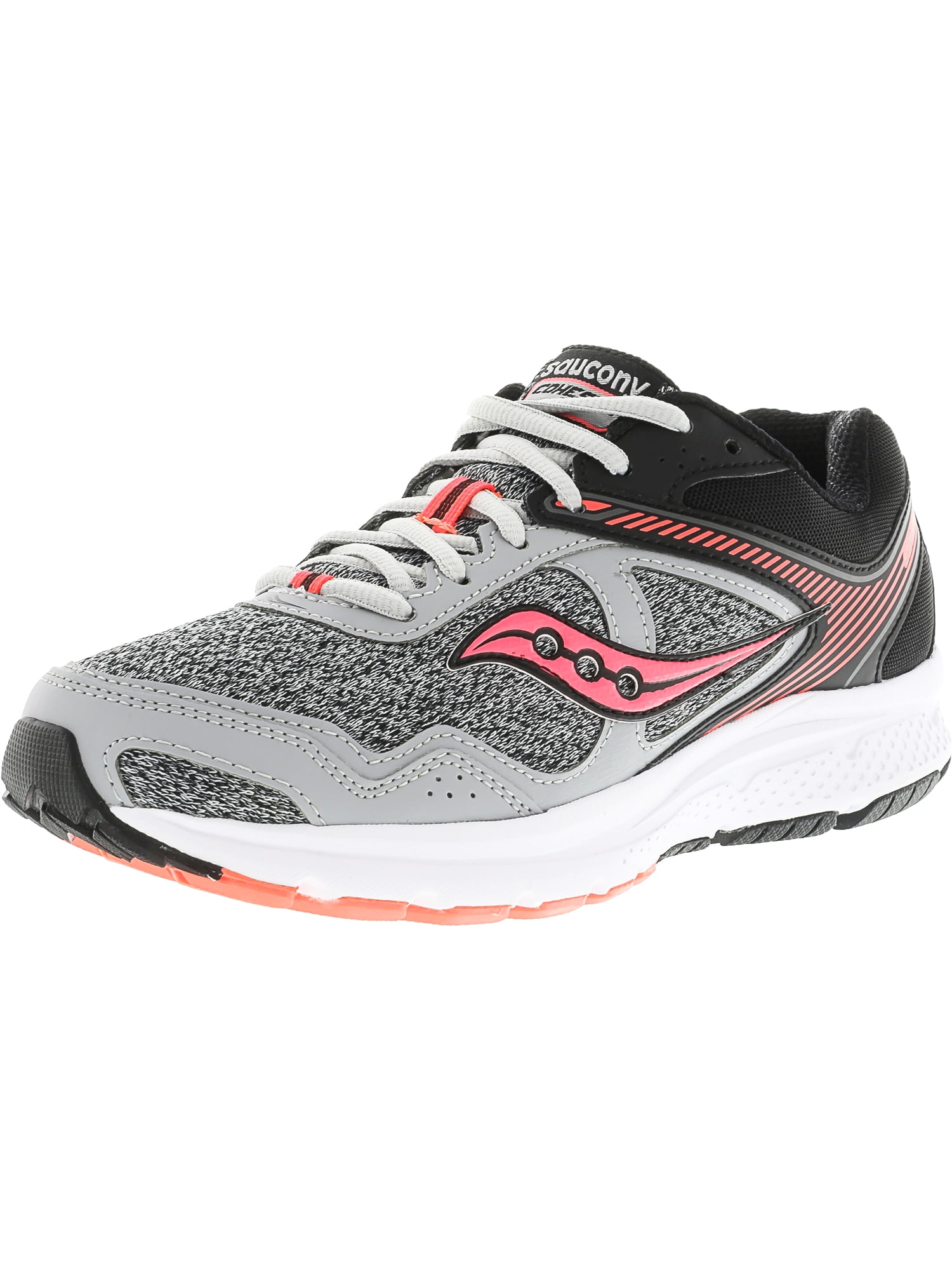 Saucony Women's Grid Cohesion 10 Grey / Black Coral Ankle-High Running ...