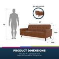 Queer Eye Liam Futon with Storage, Camel Faux Leather
