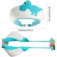 thumbnail image 2 of Chapeau de Douche pour Bébé, Bleu, Visière de Bonnet de Bain pour Enfant, Bonnet de Douche Réglable pour Protection des Yeux, des Oreilles et du Visage, 2 of 6