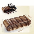 thumbnail image 2 of Wine Racks Countertop Bottle Holder- 2 Tier 8 Bottle Wood Wine Storage Racks Small Wine Rack Organizer Rustic Wine Rack, 2 of 5