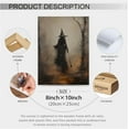 thumbnail image 2 of Vintage Rustic Witch Posters Halloween Canvas Wall Art Witch in The Forest Painting Prints 08x10inch Framed Goth Dark Moody Wall Decor for Living Room Bedroom, 2 of 6