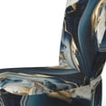 thumbnail image 4 of Designart "Modern Fluid Gold And Blue Ii" Upholstered Modern & Contemporary Accent Chair and Abstract Arm Chair - Multiple Color & Pattern, 4 of 5