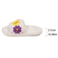 thumbnail image 7 of GPOECD Cute Slippers for Women Fuzzy Open Toe Embroidery Slide Soft Non Warm Cozy Slippers for Winter., 7 of 7