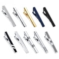 thumbnail image 1 of Clip de corbata para hombre de acero inoxidable, plateado, dorado y cobre, para boda, a juego con ropa, 1 of 5