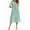 Light Green Floral, variant on Womens Snap Front Dusters Cotton Housecoat Short Sleeve Nightgown House Dress With Pockets