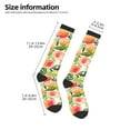 thumbnail image 4 of Fotbe Fruits Peach1 print Women's Men's Novelty Crew Socks Cotton Socks Knee High Socks for Walking,Running,Nurses,Pregnancy, 4 of 8