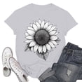 thumbnail image 2 of NAMTYQX Graphic Tees for Women Crew Neck Print Short Sleeve Loose Fullprint Oversized Light Breathable Casual Plus Size Blouses for Women White Size M, 2 of 4