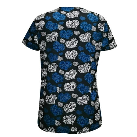 

Women Scrubs Top Nurses Clothing Working Uniform Top Care Workwear Fashion Fashion Christmas Short Sleeve V-Neck Tops Tops